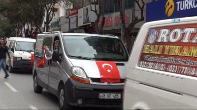 sinir guvenligi -  Afrin’e giren Mehmetçiğe Manisa’dan konvoylu destek Videosu