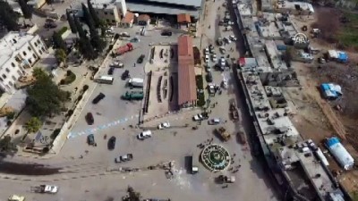 teroristler - Afrin ilçe merkezi kontrol altına alındı - Drone görüntüleri  Videosu