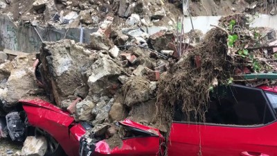 istinat duvari - Beşiktaş'ta istinat duvarı çöktü - İSTANBUL  Videosu