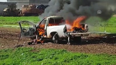YPG/PKK'lı teröristler çocukların bulunduğu araca tanksavarla saldırdı (2) - CİNDERES/HATAY