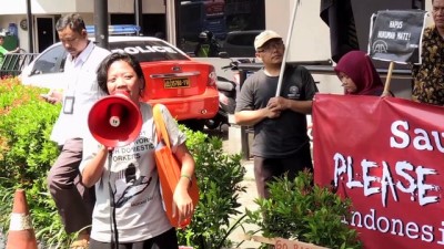 Endonezyalı işçinin idamı protesto edildi - CAKARTA 