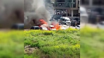 ticari arac - Park halindeki 3 araç yandı - İZMİR  Videosu