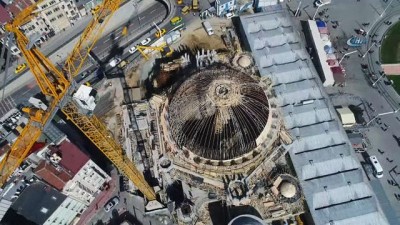 cami insaati -  Taksim Camii inşaatındaki son durum havadan görüntülendi  Videosu