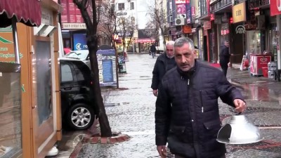 Kentte kar yağışı başladı - EDİRNE 