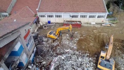 egitim hayati -  Şişli Endüstri Meslek Lisesi'ndeki yıkım havadan görüntülendi  Videosu