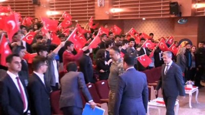 savunma sanayi - Tuğgeneral Ekiyor ve Belediye Başkanı Tahmazoğlu öğrencilerle buluştu Videosu