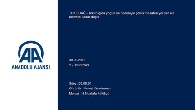 karayollari - Tekirdağ'da sis  Videosu