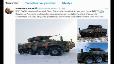 balistik -  Bakan Canikli: 'Nefer, Kazakistan'ın zorlu kış koşullarında gerçekleşen testleri başarıyla tamamladı' Videosu
