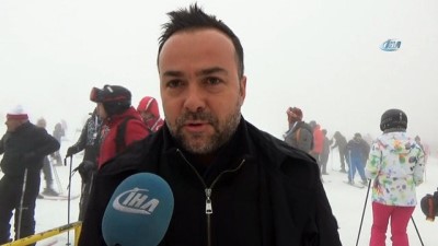 kar kalinligi -  Uludağ yoğun kar ve sise rağmen doldu taştı  Videosu