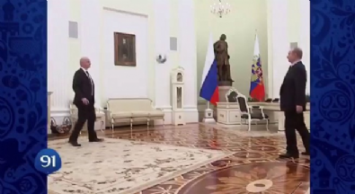 Putin ve Infantino'dan Kremlin'de futbol şovu