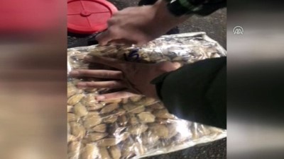 Halı rulosu görünümlü kaçak sigara düzeneği - ERZURUM