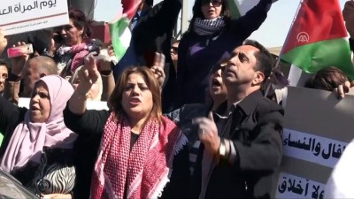 protesto - İsrail askerinden Filistinli kadınlara müdahale - RAMALLAH Videosu