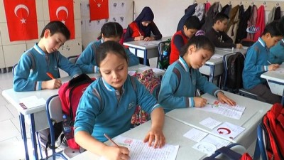  - Minik öğrenciler Mehmetçiklere dualı mektup gönderdi 