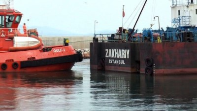 dev vinc -  Çanakkale Köprüsü'nde çalışacak dev vinç Bandırma'ya demirledi  Videosu