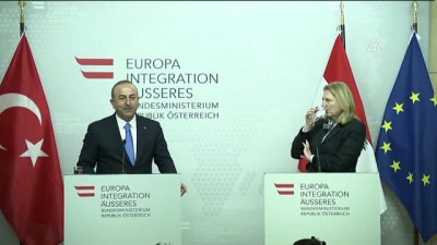 basin toplantisi - Çavuşoğlu-Kneissl ortak basın toplantısı - VİYANA Videosu