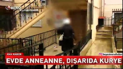 Evde anneanne dışarıda kurye