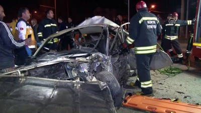 isik ihlali - Polisten kaçarken kaza yaptılar - KONYA  Videosu