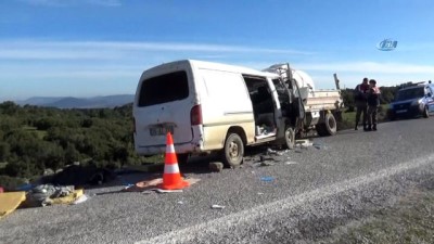 insaat iscileri -  Çanakkale'de feci kaza: 1 ölü, 3'ü ağır 9 yaralı  Videosu