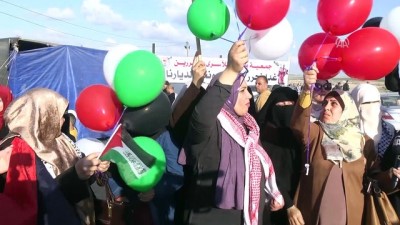 Filistinli kadınlardan 'Büyük Dönüş Yürüyüşü'ne' balonlu destek  - GAZZE