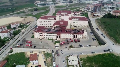 saglik ekibi - Hastanede yangın - Havadan görüntüler - BURSA  Videosu