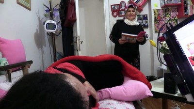 evde calisma - SMA hastası engelli kızın 'memuriyet azmi' - İZMİR  Videosu