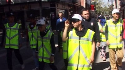 engelli ogrenci - Engelli öğrenciler polisin uygulama çalışmasına katıldı - TOKAT  Videosu