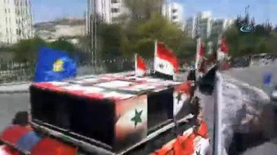 hukumet -  - Şam'da Esad'ı Destekleyen Gösteriler  Videosu