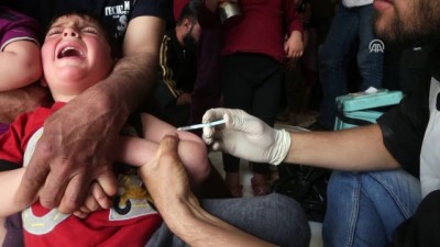 kizamik asisi - Suriyeli çocuklara aşı kampanyası - BAB Videosu