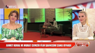 Ahmet Kural ve Murat Cemcir film sahnesini canlı oynadı 