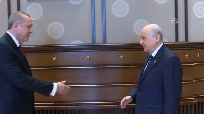 Cumhurbaşkanı Erdoğan-Bahçeli görüşmesi - ANKARA 