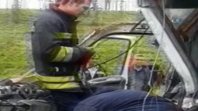 tir soforu -  Otobanda kaza: 1 ölü, 1 yaralı  Videosu