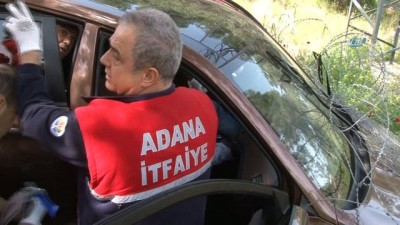 direksiyon -  Uçuruma düşmesini tel örgü önledi, kurtarılmayı böyle bekledi  Videosu