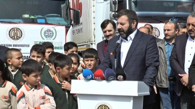 yardim malzemesi -  Erzurum’dan Doğu Guta’ya 5 tır insani yardım  Videosu