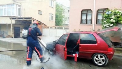  İznik'te LPG'li araç yandı 