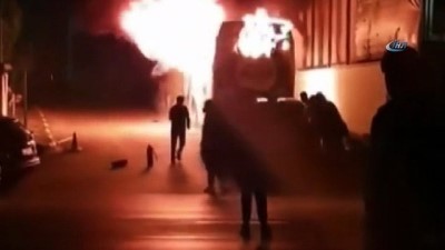  Altay Spor Kulübünün takım otobüsü alev alev yandı 
