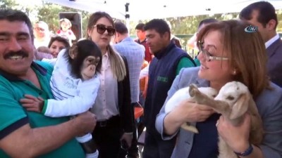 hayvanat bahcesi -  Maymun Can, Fatma Şahin'in konuşmasını engellemeye çalıştı Videosu