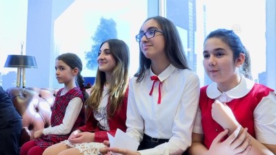 dunya cocuklari - Bakan Çavuşoğlu'na ABD'de öğrencilerden 23 Nisan ziyareti - NEW YORK  Videosu