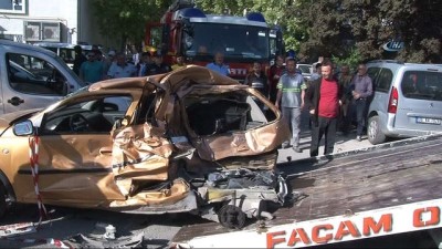  Başkent'te feci kaza...Kamyon 14 aracı ezdi