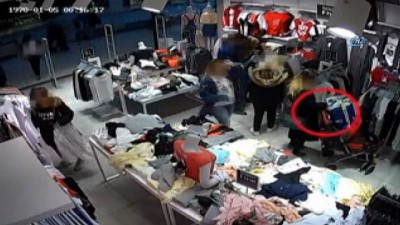 kadin hirsiz -  Zeytinburnu'nda alışveriş merkezine dadanan hırsızlar kamerada  Videosu