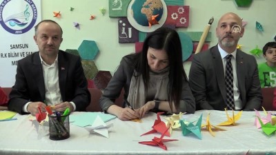 ogretmen - 'Dünya barışı' için kağıttan turna uçurdular - SAMSUN Videosu