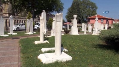 mezar taslari -  Mezarları talan edilmişti, yıllar sonra Edirne’de bulundu  Videosu