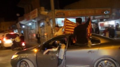Cizre'de Galatasaraylı taraftarların galibiyet sevinci