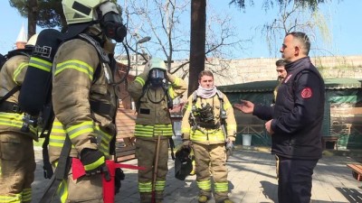 Şehit itfaiyeci Çebi'nin ekibi ile bir yangına ilişkin konuşması (ARŞİV) - İSTANBUL 