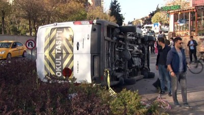 isci servisi -  Başkent’te işçi servisi ile minibüs çarpıştı: 5 ağır yaralı Videosu