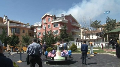 yangin yeri -  Başkent’te korkutan yangın: Lüks ev alev alev yandı  Videosu