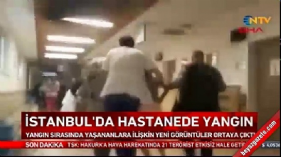 taksim - Gaziosmanpaşa Taksim Eğitim ve Araştırma Hastanesi'nde yangının çıkış anı  Videosu