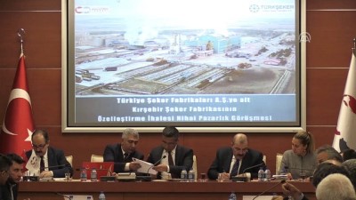 Kırşehir Şeker Fabrikası'nın özelleştirilmesi ihalesi - ANKARA