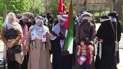 hava saldirisi - Başkentte Filistin'e destek gösterisi - ANKARA  Videosu