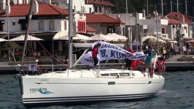 Marmaris'te yatlar yelkenleri Anadolu Ajansı için açtı - MUĞLA