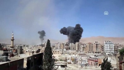 saldiri - Muhaliflerin kontrolündeki son bölge Duma yoğun bombardıman altında - DOĞU GUTA  Videosu